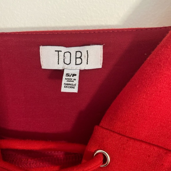 NWT TOBI Red Lace-up Tank Adjustable Straps Small - Picture 5 of 12